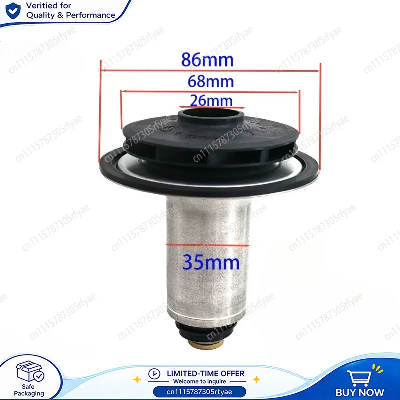 Boiler Pump Rotor Black Cover 68mm Compatible with Wilo Wall Mounted Boiler Circulation Pump Replacement Rotor Pump Part