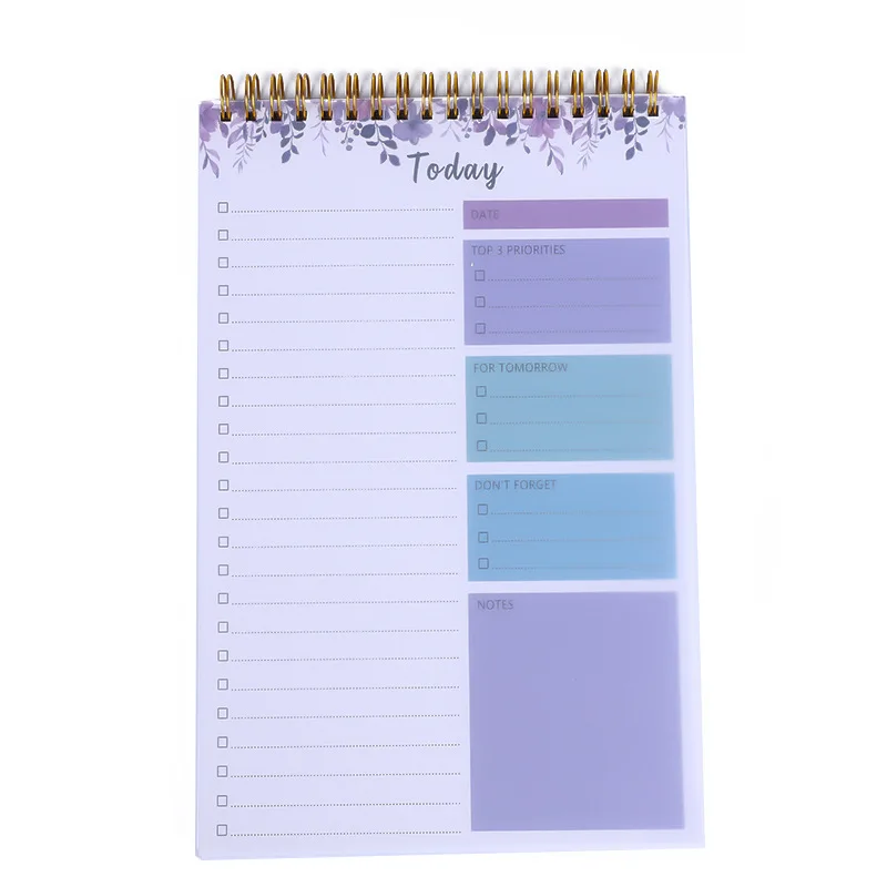 B5 week plan: flip through the flower coil notebook and keep the schedule in your notebook