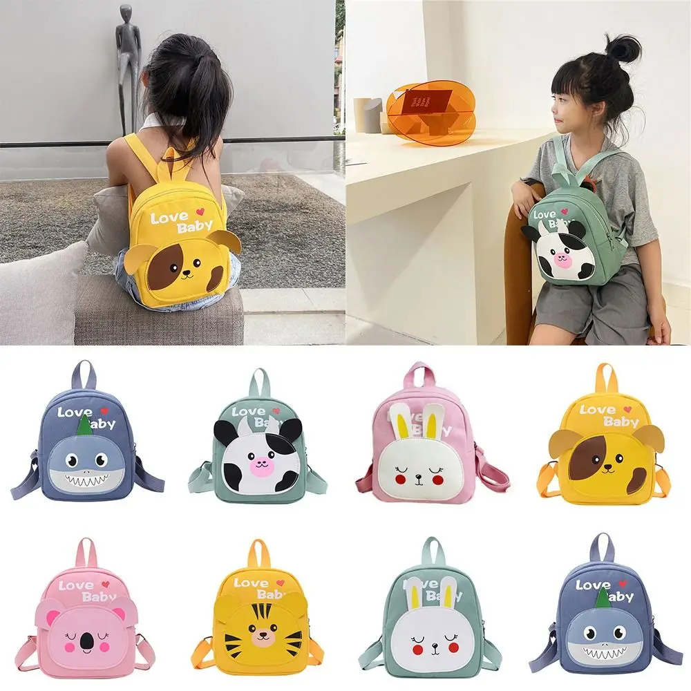 

Fashion Birthday Gifts Cartoon Kids Schoolbag Rabbit Canvas Kindergarten Schoolbags Shark Mini Cute Backpack For Girls Boys