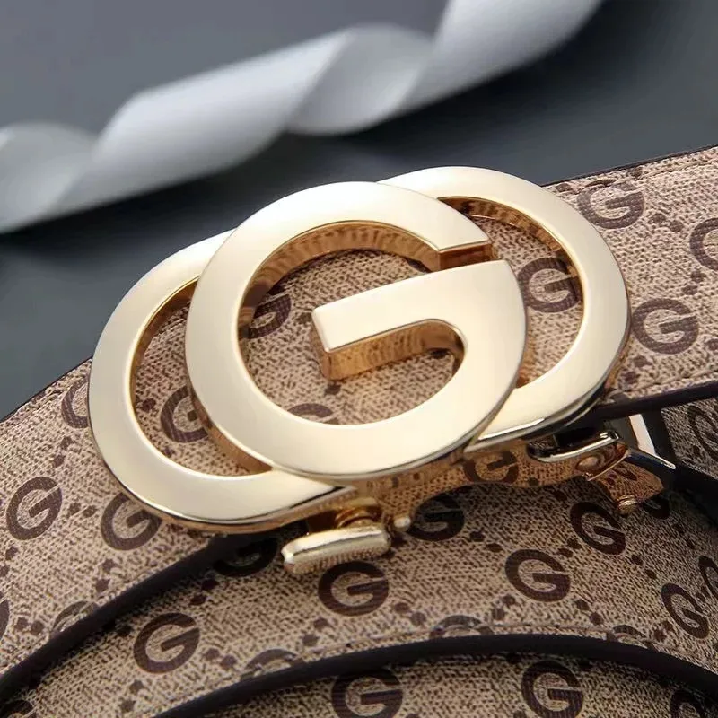 Top echt leer en koeienhuid materiaal herenriem mode casual luxe merk herenriem jeans veelzijdig design riem heren