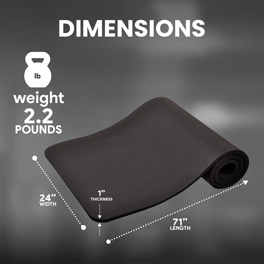 قبضة NBR حصيرة يوجا مانعة للإنزلاق ، مادة صديقة للماء ، بطانة فائقة الكثافة للدعم والاستقرار ، اليوغا ، اليوغا ، البيلاتس ، صالة الألعاب الرياضية ، أي لياقة بدنية ، عيد الميلاد عالي الأداء #6