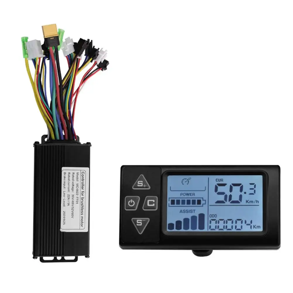 

Дисплей бесщеточного контроллера для электрического велосипеда/скутера 36 В/48 В, 22 А, 500 Вт/750 Вт, бесщеточный контроллер и комплект дисплея