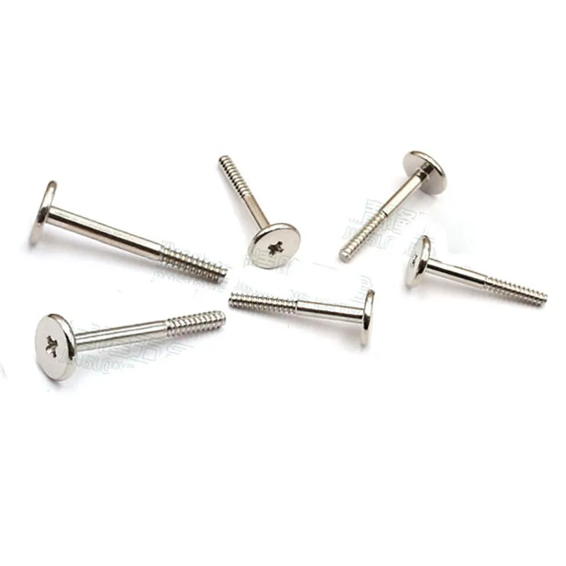 100Pcs Nickel Plated Steel M2xL=17/18mm Cross Phillips Ultra Thin Super Low Flat Head Self-tapping Screw Half Thread Bolts