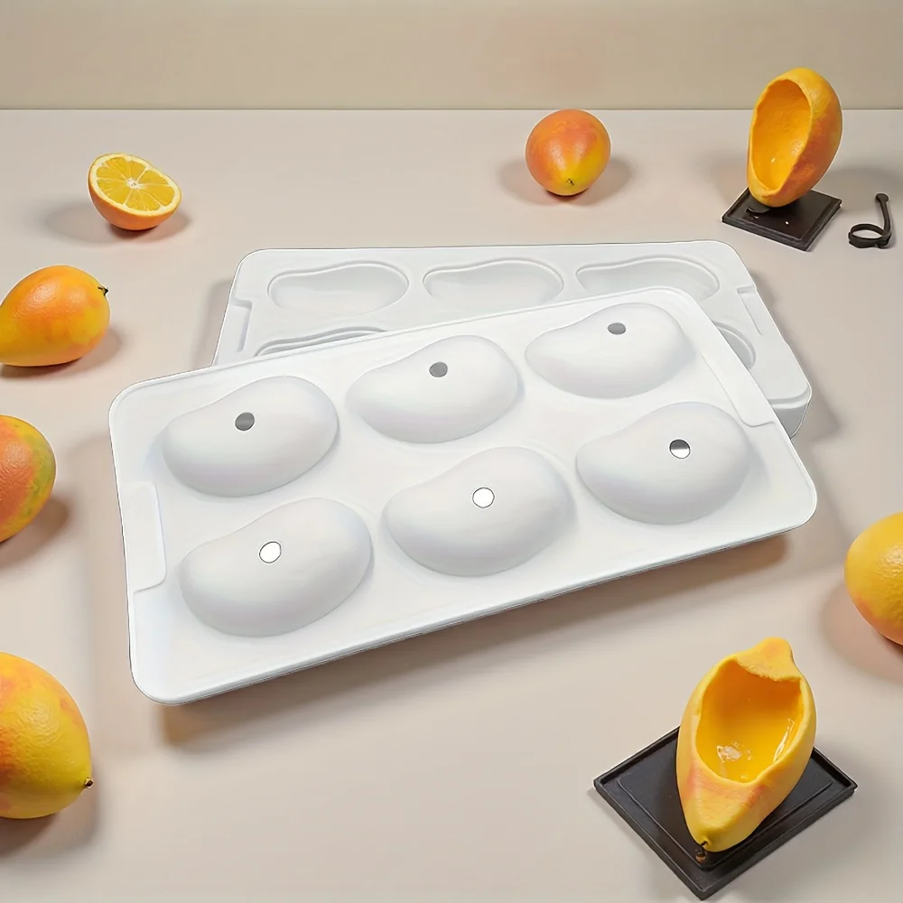 French 3D Mango Shape Silicone Mold - Cake Decorating Tools for Brownies & Mousse Cakes Pastry Baking Moulds for Dessert Making - view 3