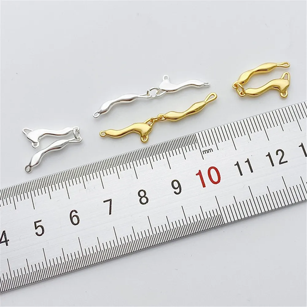 18K Gold Sheep Horn Connection Set Buckle Handmade DIY Bracelet Necklace Connection Closing Buckle Jewelry Accessories K058