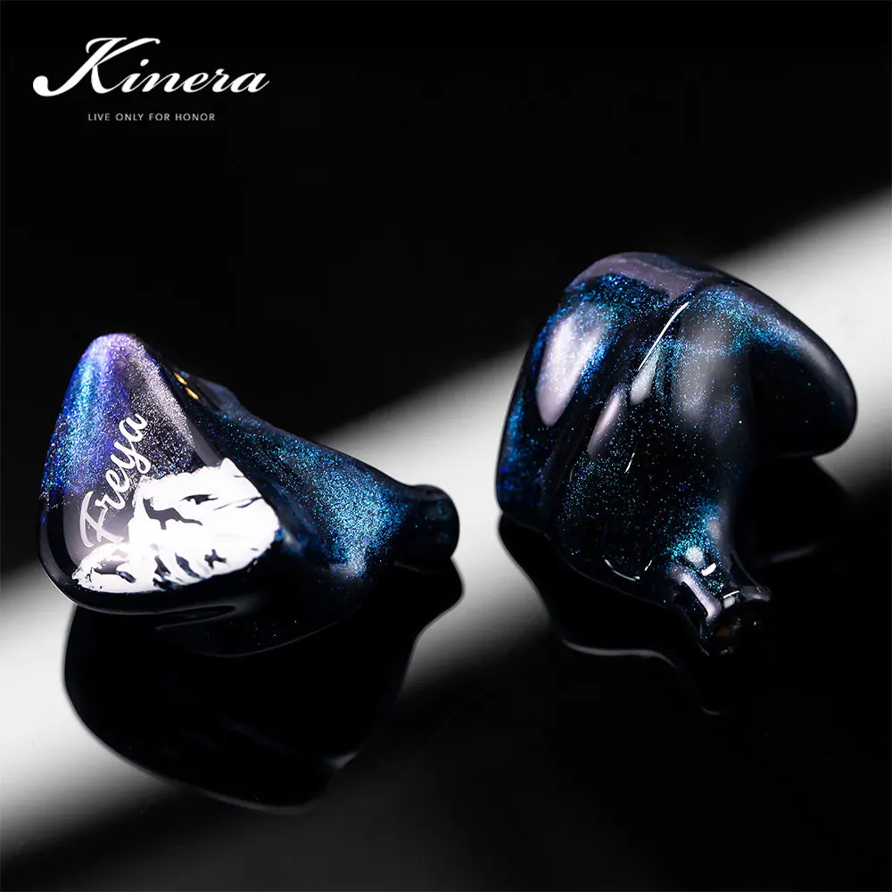 KINERA Freya HIFI Wired Best In Ear IEMs Earphones 3BA+1DD Hybrid Driver Monitor with  3.5mm Plug 0.78mm 2Pin Detachable Cable