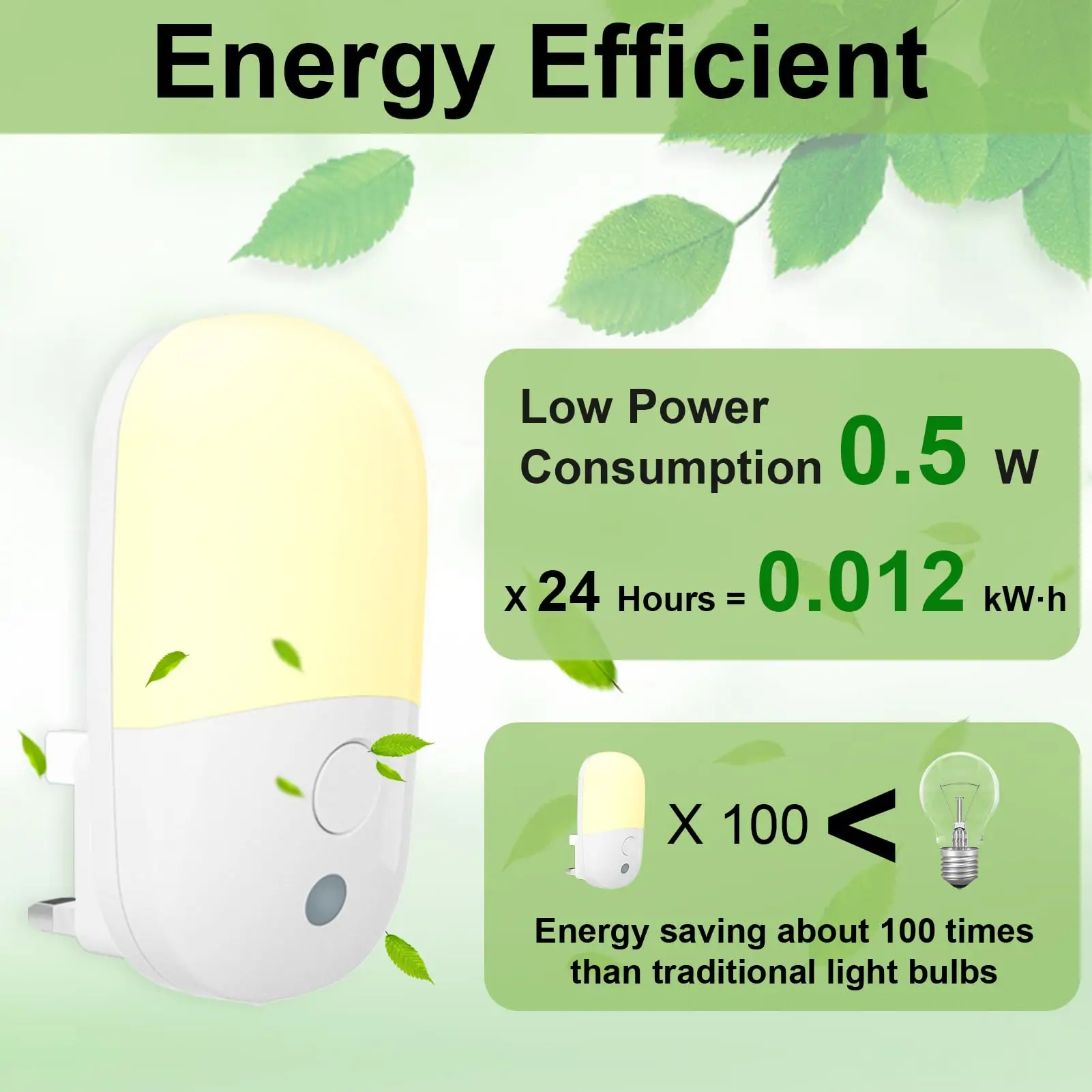 Pop UK Plug LED Night Light Human Body Induction Wall Lamp AC 220V 2835SMD Warm White Bedside Lamp For Home Bedroom