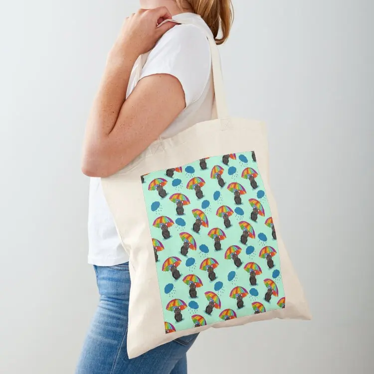 

Colourful umbrella kitty Tote Bag Woman shopper bag custom bags bags woman 2025 bags for women