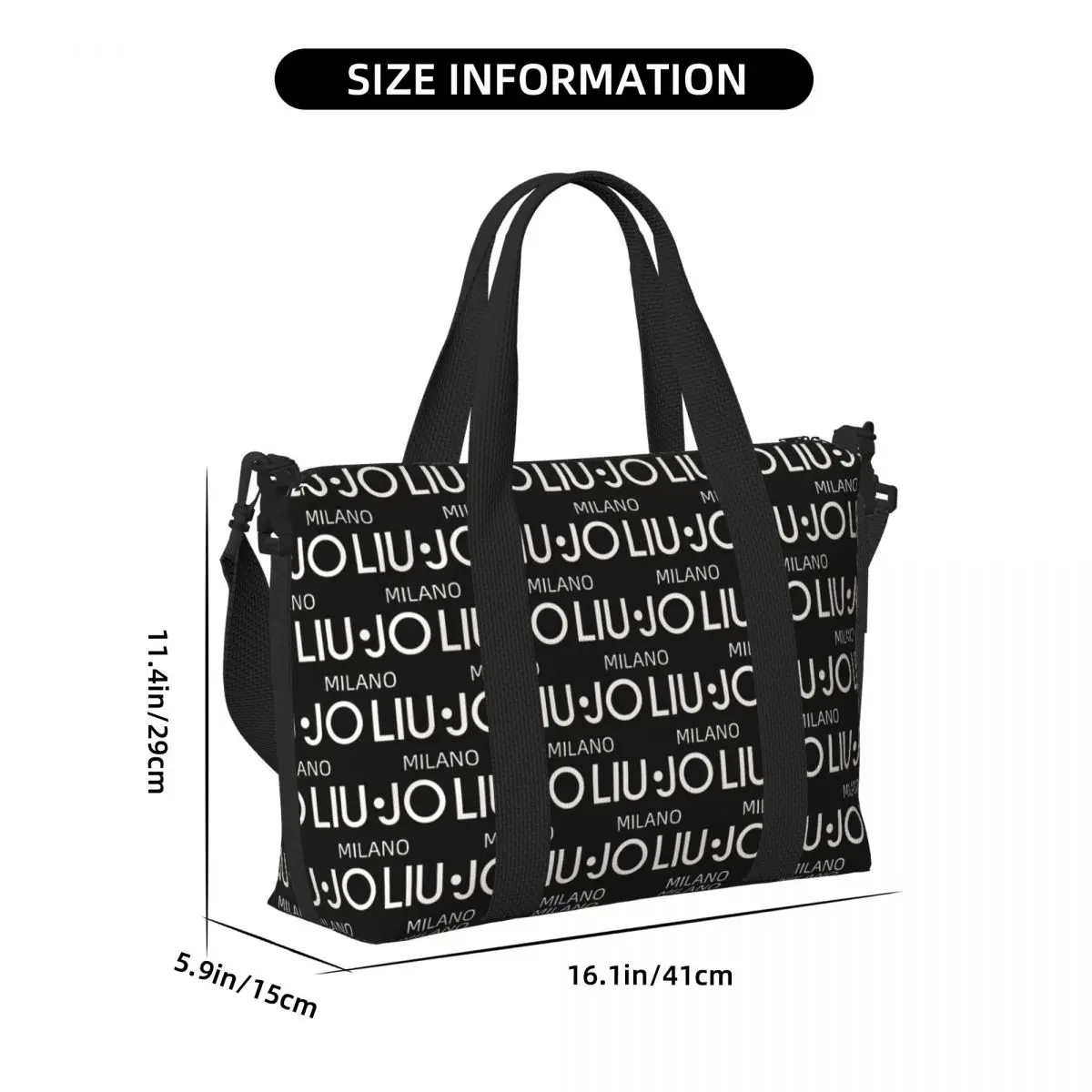 Custom Fashion Brand Liu Jo Beach Tote Bag for Women Extra Large Gym Carry On Travel Shopping Bags