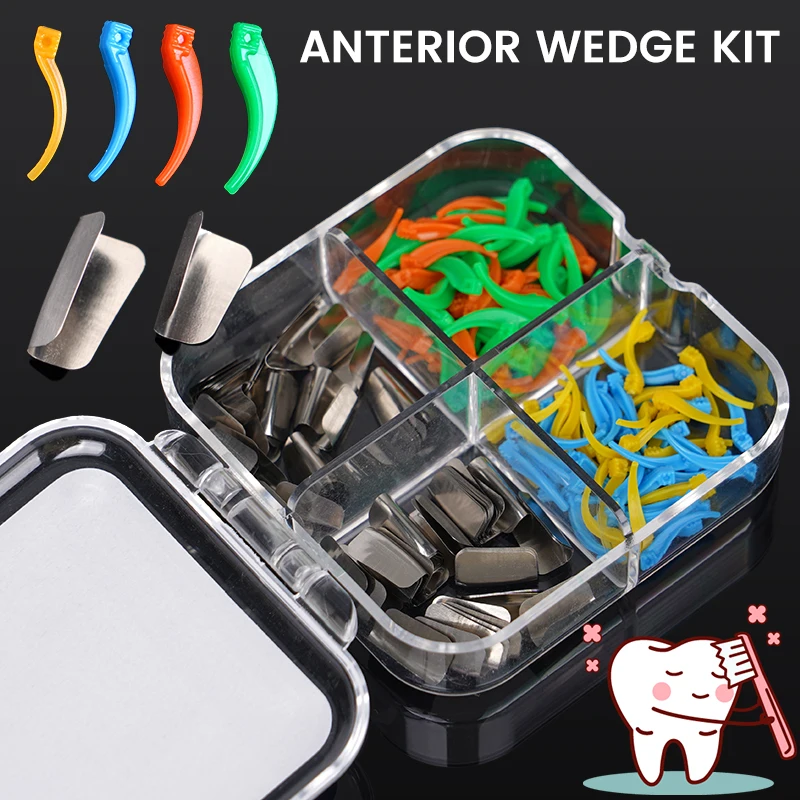

1box Dental Anterior Matrix System Wedge Matrix Bands Interdental Wedges Dental Disposable Materials