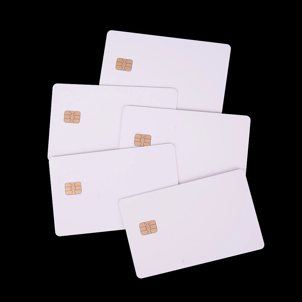 Hot Sale 5 Pcs ISO PVC IC With SLE4442 Chip Blank Smart Card Contact IC Card Safety White