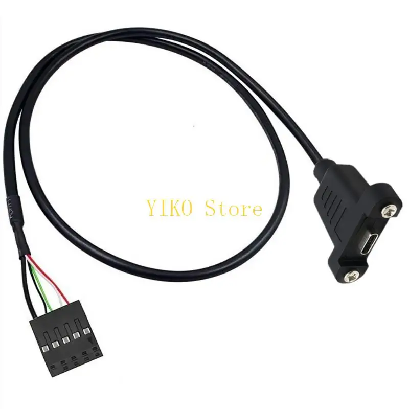 K32C Front Port Type C Female to 9-Pin USB Header Cable, 20CM Internal Conversion Wire for Front Port Wiring Work