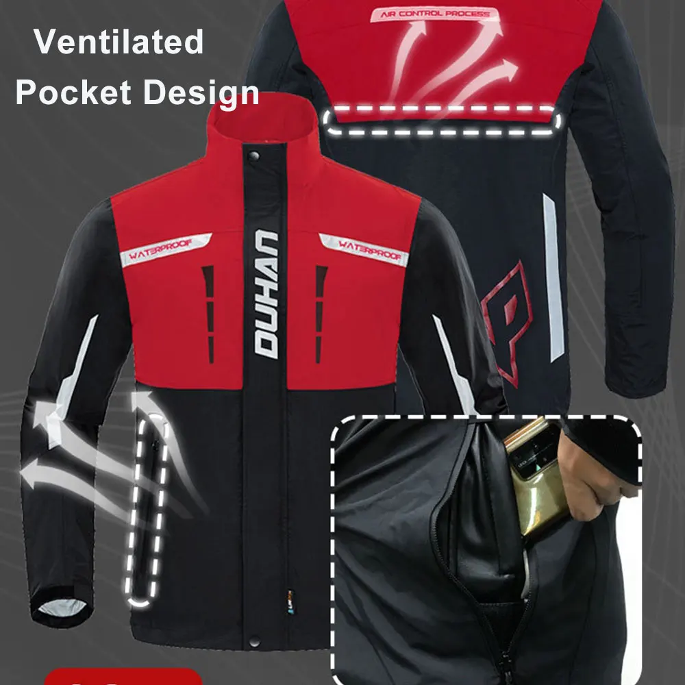 KEMIMOTO-Veste et Pantalon de Moto Imperméables pour Homme, Imperméable, Coulée Imbibée, Combinaisons de Course de Moto Tout-Terrain