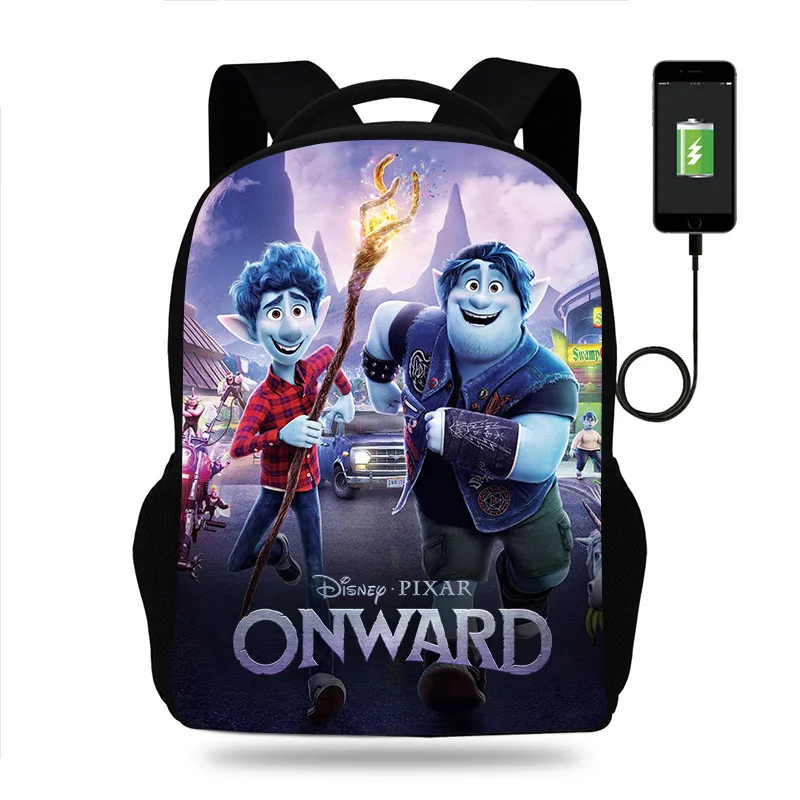 

Disney Onward Backpack Boy Girl School Bags Children Teenager USB Charging Daily Travel Backpack Mochila