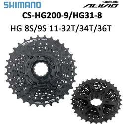 Shimano ALIVIO M4000 ALTUS CS-HG200-9 9S Cassette VTT Pignon HG31-8 8V K7 32T 34T 36T VTT Roue Libre Vélo Partie