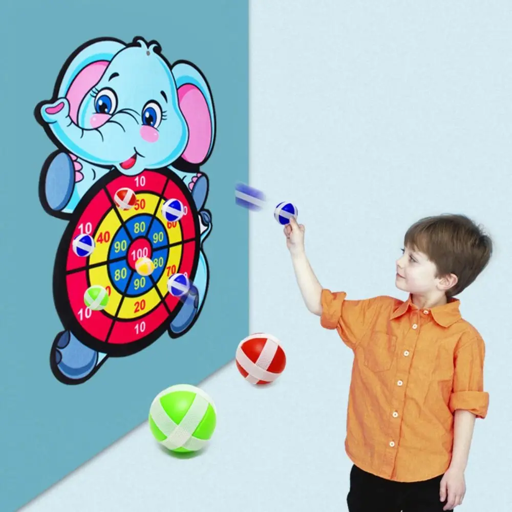 Children Kids Cartoon Elephant Sports Accessories Sticky Ball Animal Dart Board Dart Toy Arithmetic toy