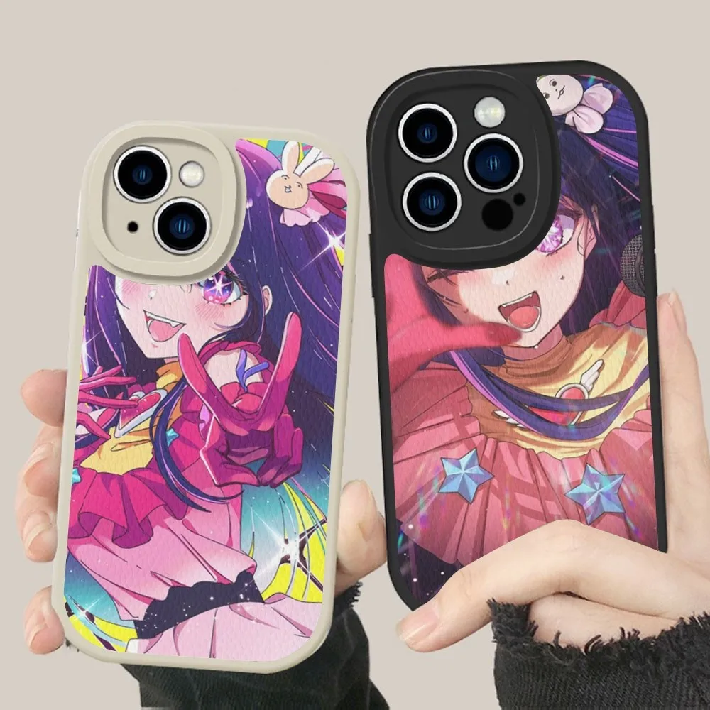 

Anime Oshi no Ko Hoshino Ai Phone Case Hard Leather For iPhone 14 13 12 Mini 11 14 Pro Max Xs X Xr 7 8 Plus Fundas