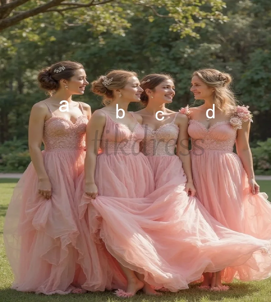 

Mix Match Blush Pink Bridesmaid Dress 2025 Spaghetti Straps Maxi Wedding Guest Dress With Lace A Line Maid Of Honor Customized