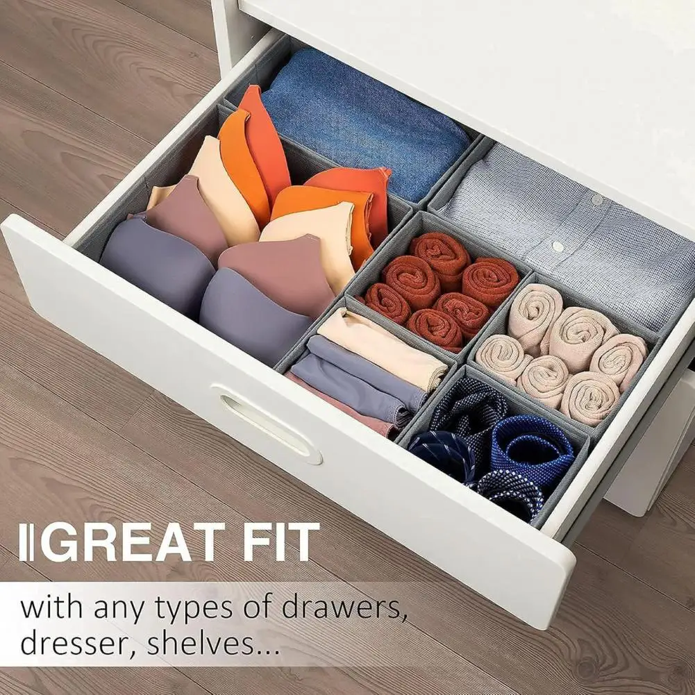 12cm Underwear Wardrobe Drawer Dividers Storage Boxes Large Capacity Multiple Compartment Bra Sock Storage Organizer Bins Basket