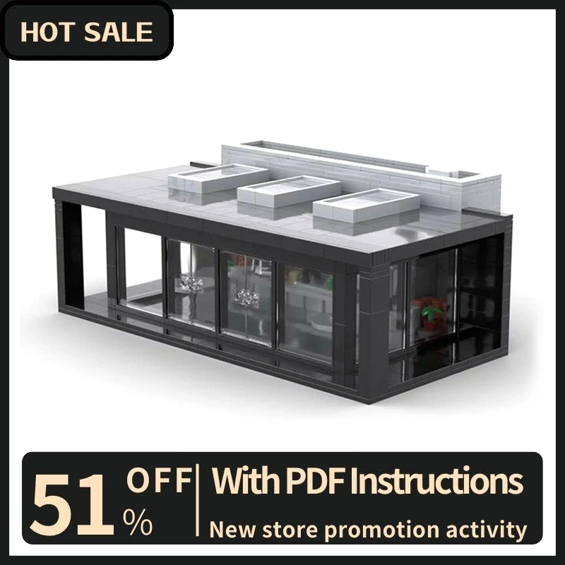 

New 569Pcs City Hot Street View Moc Modular Modern Coffee House Model Building Blocks Diy Creative Ideas Kid Toys Birthday Gifts