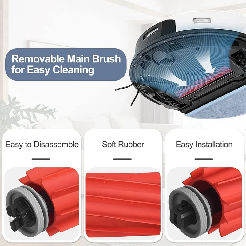 2Set For Roborock S7 Maxv Ultra, Replacement Parts For Xiaomi S7 Pro Ultra, Main Side Brush Hepa Filter Mop Bag