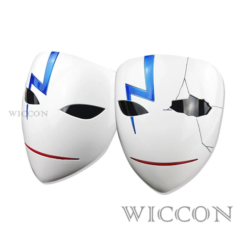 

Anime DARKER THAN BLACK Hei Resin Mask Cosplay Broken Smiling Face Spectre Masks Halloween Skeleton Unisex Props Accessories