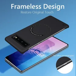 For Samsung Galaxy S9 S10 Plus Frameless Magnetic Slim Case for Samsung S10Plus S9Plus Wireless Charging Hard Back Cover
