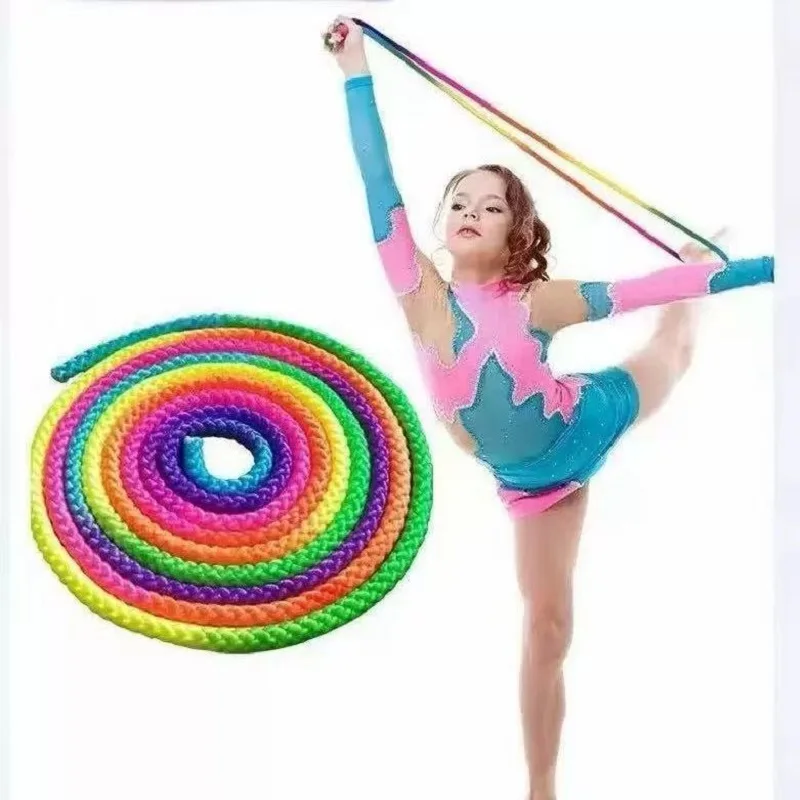 Cuerda de Gimnasia Rítmica de 3 Metros, Colorida, para Competencia y Entrenamiento, Cuerda de Danza Artística Multifuncional