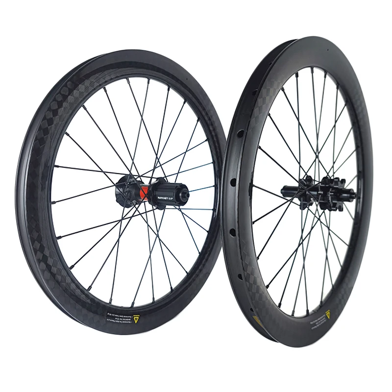 20 Inch 406 Carbon Wheelset  20\'\' Wheels 240 Hub Folding Bicycle Parts 11 Speed  6 Bolts Disc Brake BESKARDI For Bike Friday