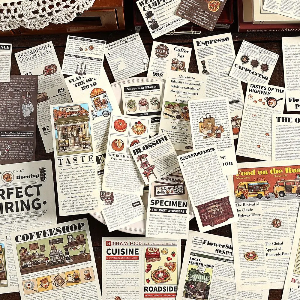 

20pcs/lot Memo Pads Material Paper News of the Day Journal Scrapbooking Background Decoration Paper