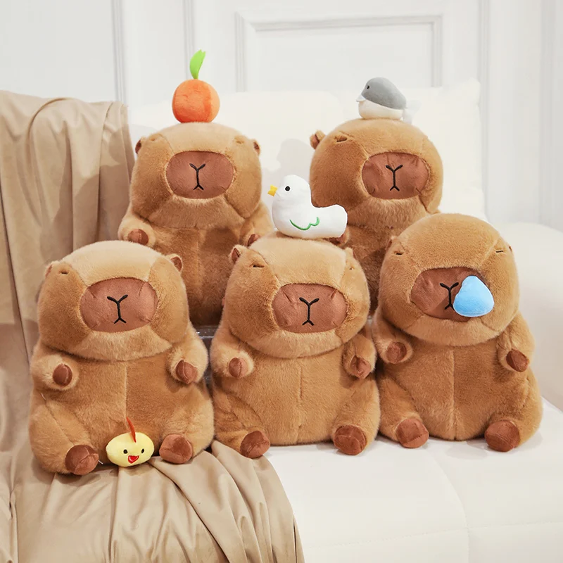 Cute Capibara Plush Toys Funny Soft Stuffed Cartoon Doll Cute Animals Toy Home Decoration Doll Children's Birthday Holiday Gifts