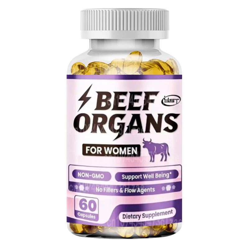 Beef Organ Supplement Capsules - for Energy and Overall Health, Grass Fed 60 Capsules