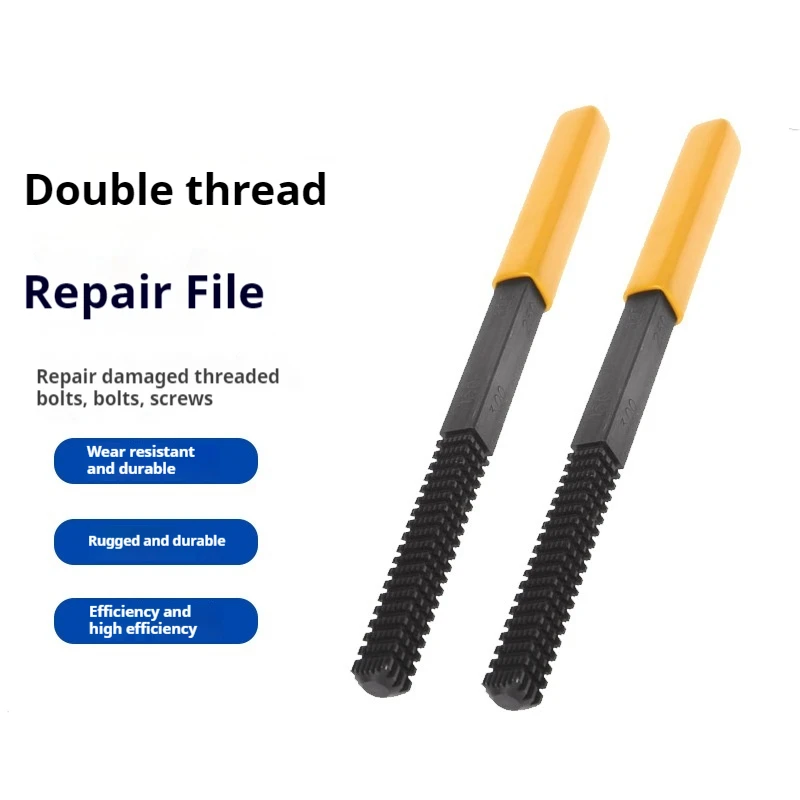 Thread Repair File Metric Thread Restoration Repair File Cleans Damaged Threads 0.75-3 Mm Pitch Metal Hardware Mini Hand Tools