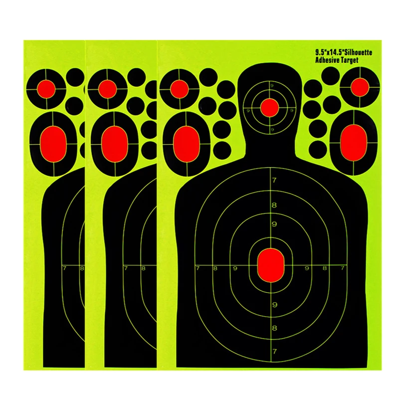 5/10PCS 14.5 Inch Shooting Target Stickers Adhesive Reactive Self Stick Shooting Targets Splatter Paper for Shooting Training