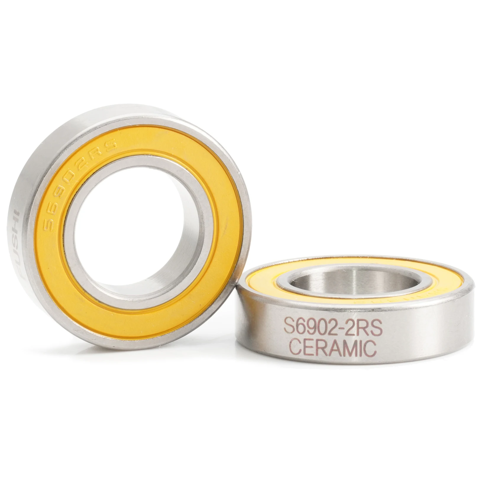 6902-2RS Łożysko ceramiczne hybrydowe ABEC-3 ze stali nierdzewnej 15*28*7 mm 1 szt. do piast rowerowych DTSwiss 350, piasty przednie i tylne, koło 6902 RS — zdjęcie 6