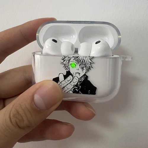 Funda transparente para auriculares Gojo Satoru de Anime con dibujos animados para Airpods Pro 3 2025, funda transparente suave para Airpods 4, funda a prueba de golpes