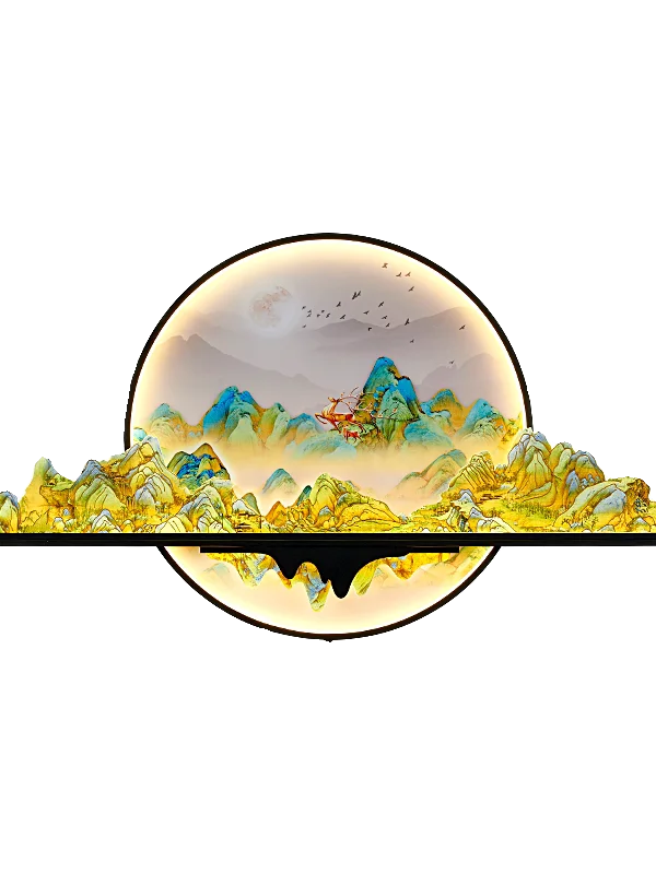 

2025 новый солнечный настенный светильник, китайская вилла, двор, окружающий фон, пейзаж, водонепроницаемый уличный настенный светильник