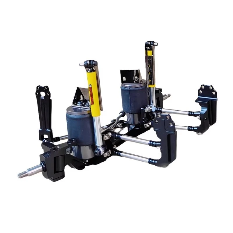 High Simulation 1/14 Tractor Trailer Upgraded and Modified Steering Front Axle Shock Absorber Air Bag Air Suspension System
