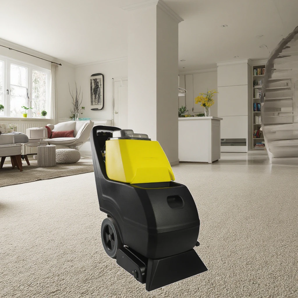 يقوم المكانس التجارية الرطبة والجافة في الفنادق بتدمج تنظيف الرش والاستخلاص مع منظفات السجاد الصناعية #3