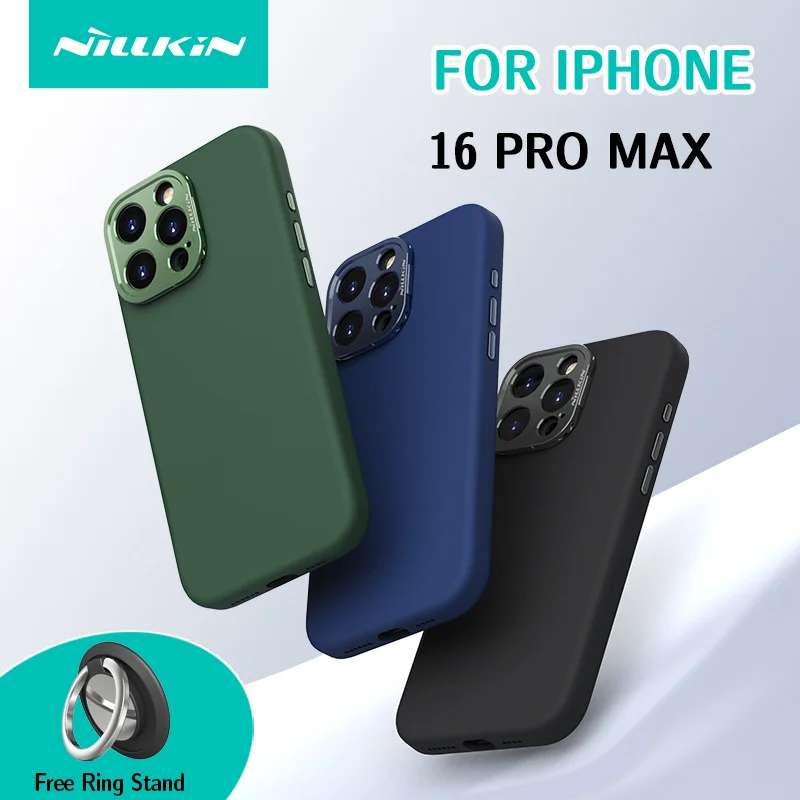 Nillkin For iPhone 16 Pro Max,16 Pro Case Lenswing ProP Magnetic Liquid Silicone Camera Lens Stand Anti-fingerprint Cover