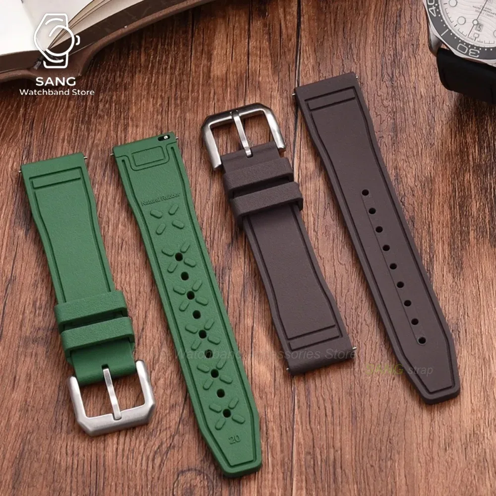 Quick Release Watch Straps for IWC PILOT Portugal PORTOFINO 20mm 21mm 22mm Premium Grade Rubber Bands Waterproof Sport Bracelets
