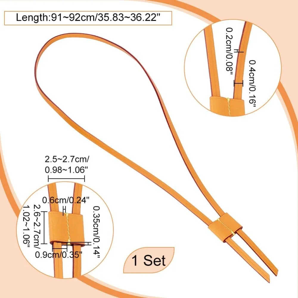 Genuine Leather Drawstring Strap for Noe Bucket Bag, 36.2 Inch Detachable Purse Pull String Strap Replacement DIY Crochet Bag