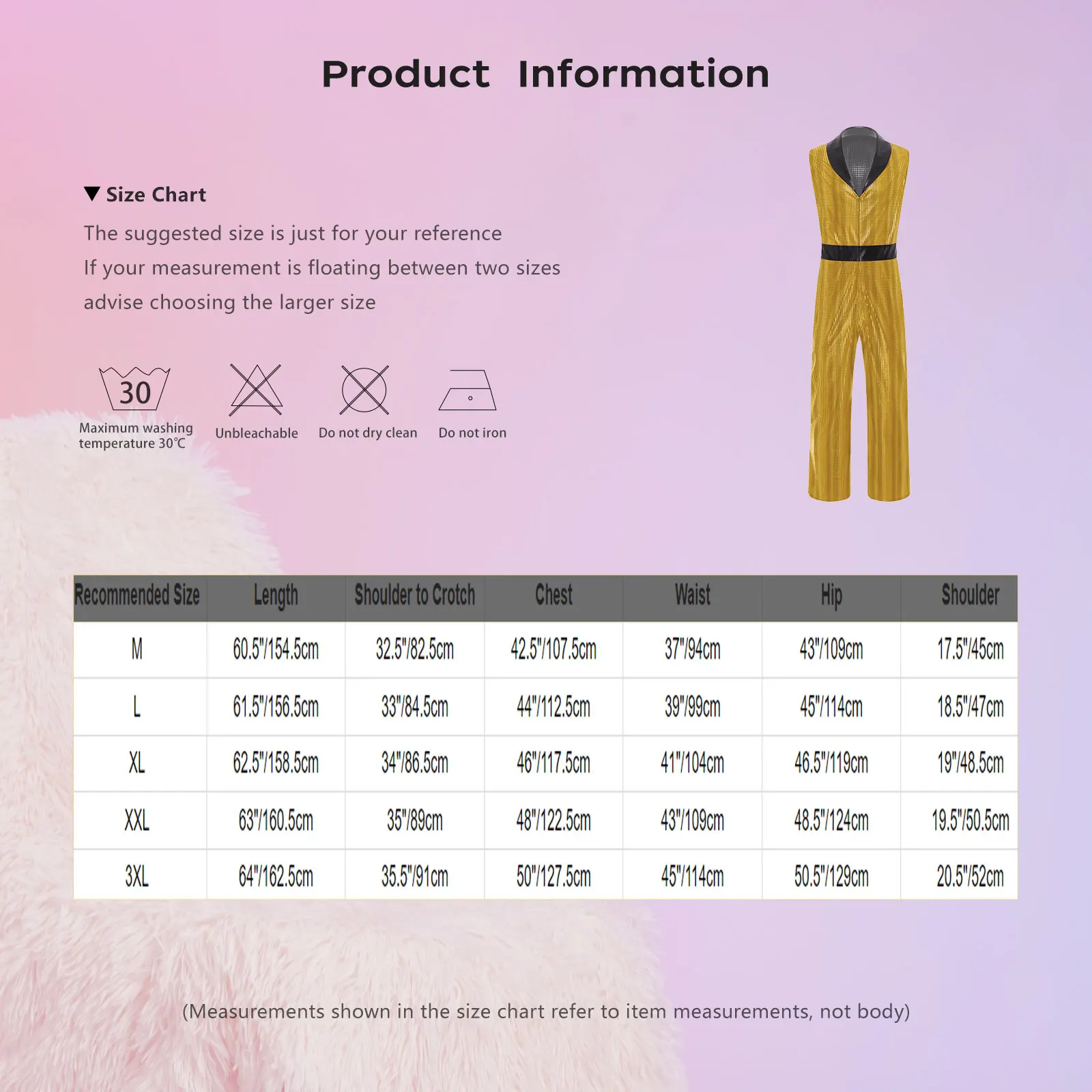 Mens 60 70s Vintage Retro 1920s Disco Jumpsuit Wide Leg Bodysuit Hip-hop Jazz Dance Performance Costumes DJ Rave Party Clubwear
