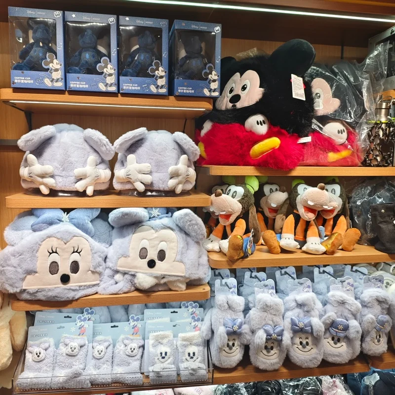 Syal Musim Dingin Mickey Minnie - Syal Pasangan Karakter Kartun Dunia Es, Hangat, Lembut, Hadiah Fashion untuk Wanita Pria