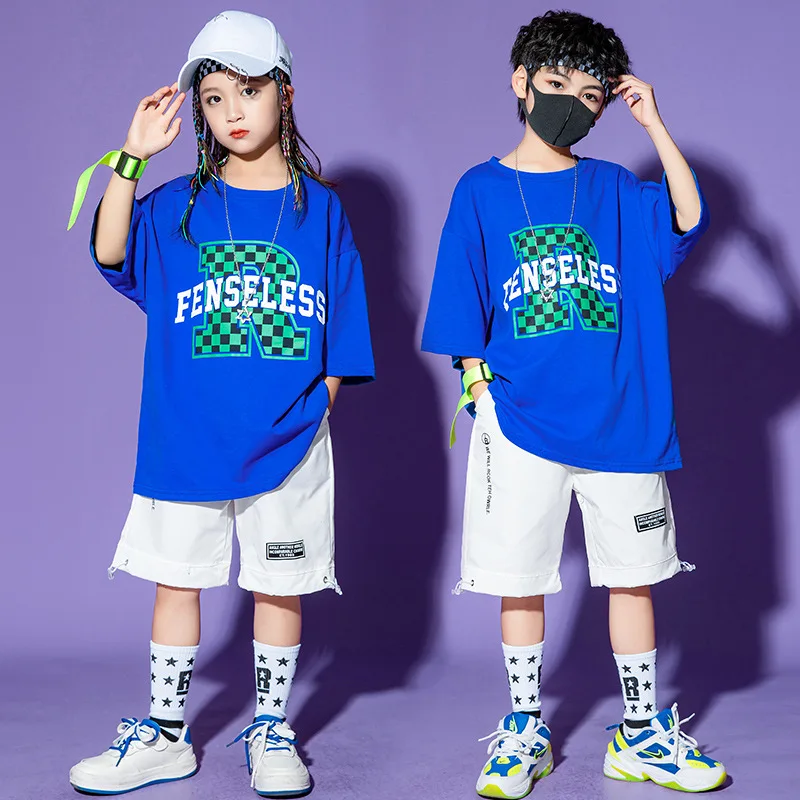 

New Boys Summer Clothes Sets Print T Shirts + Shorts Children Hip Hop Outfits Kids Tracksuit Girls Sport Suits 5 6 8 10 12 14 Y