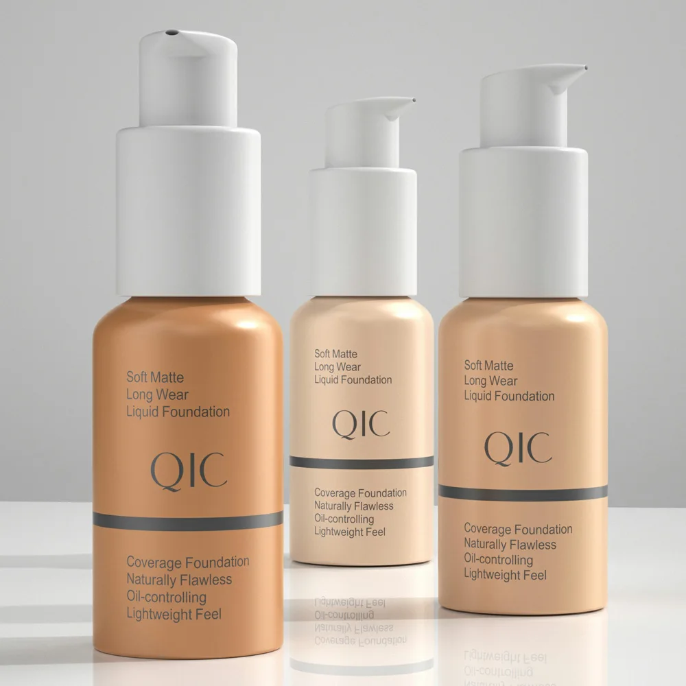 QIC Makeup Skin Evolution Liquid Foundation Oil-Control Face Make Up Concealer Brighten Highlighter Bronzer Corrector Cream