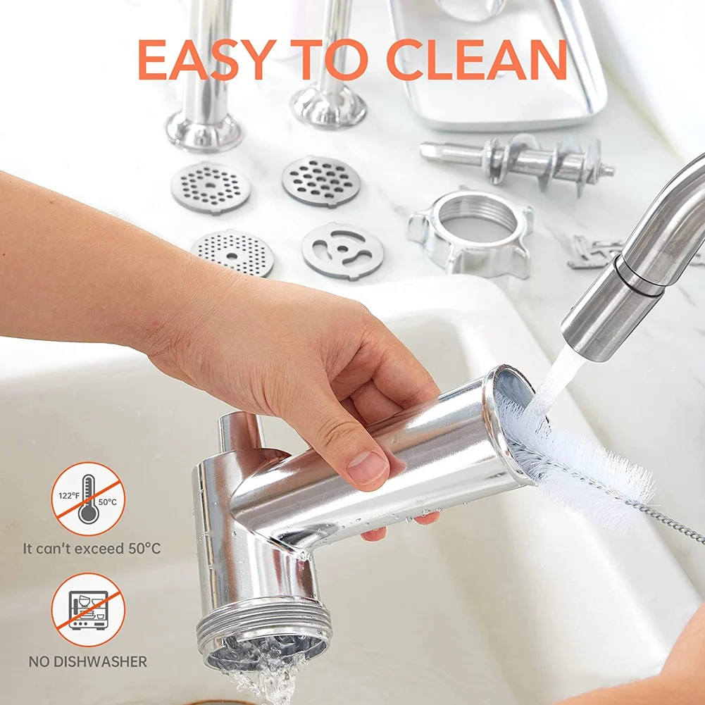 ร้อนเครื่องบดเนื้อใบมีดสิ่งที่แนบมาไส้กรอก Stuffer อุปกรณ์เสริมสําหรับ Kitchenaid Stand Mixer โลหะทั้งหมดเนื้อ Mincer สําหรับอาหาร