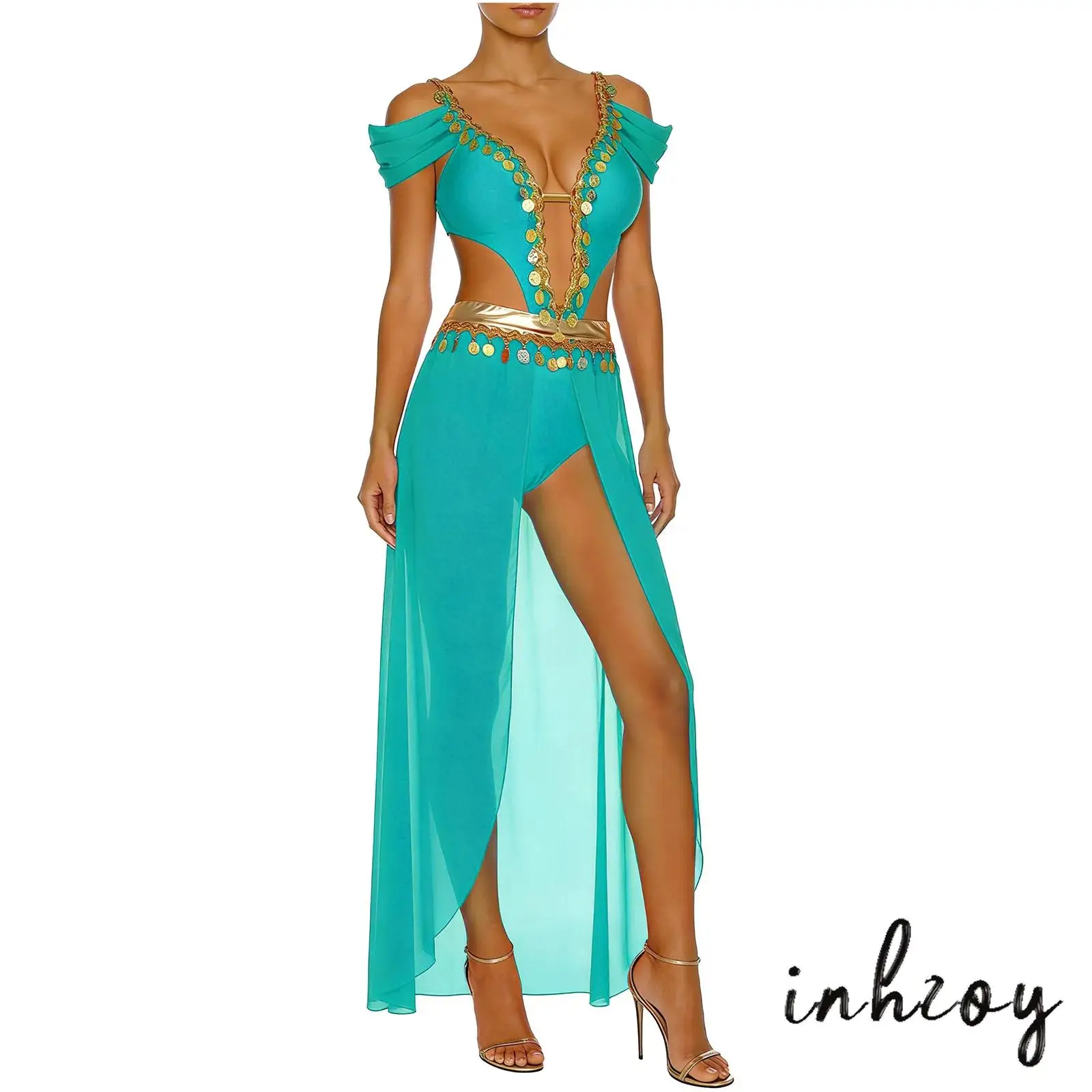 

Модное женское платье для танца живота с блестками и кисточками с вырезом и V-образным вырезом с открытой передней частью, шифоновый подол, боди, платье для индийского лирического танца