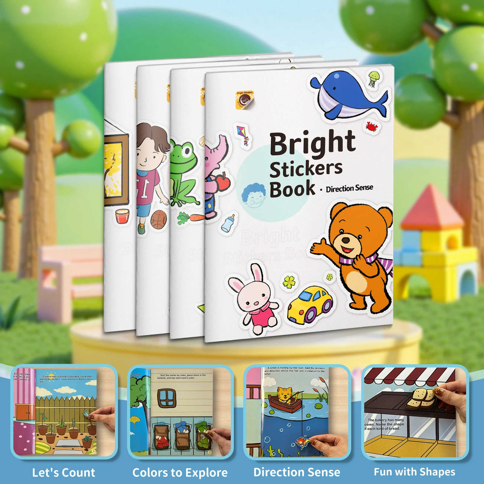 Kids Education Activities - Książeczka z naklejkami dla dzieci, interaktywna