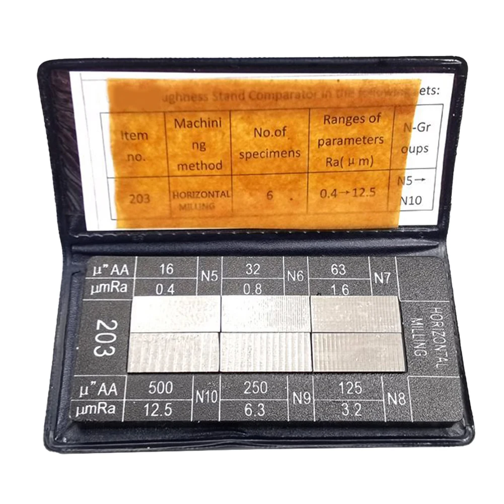 Ra0.05-12.5mm Roughness Comparison Sample Block Set 6 Pieces 45 Carbon Steel For Milling Turning Grinding For Surface Texture Te